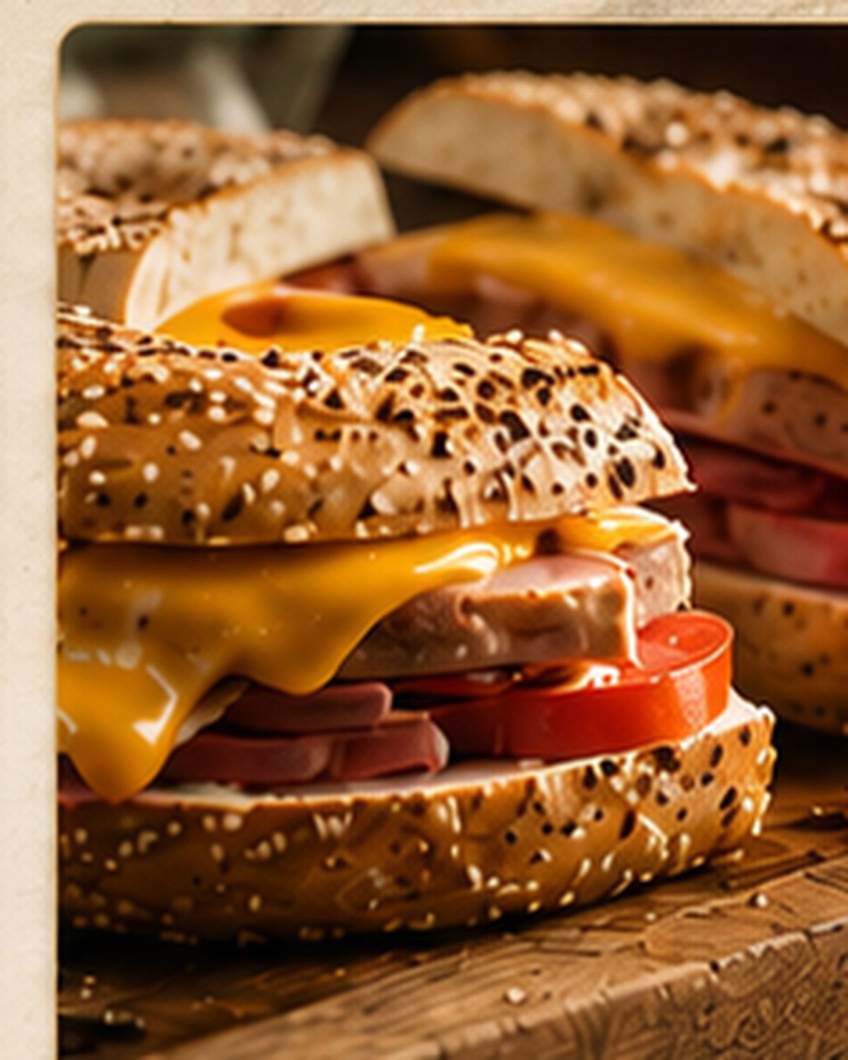 Hot bagel melt